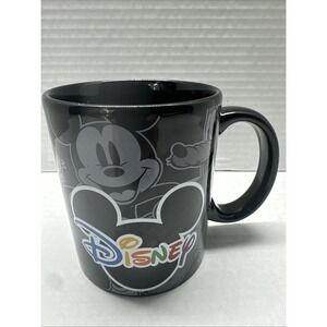 Disney Mickey Mouse Friends Sketched by Jerry Leigh Black Ceramic Coffee Mug Cup